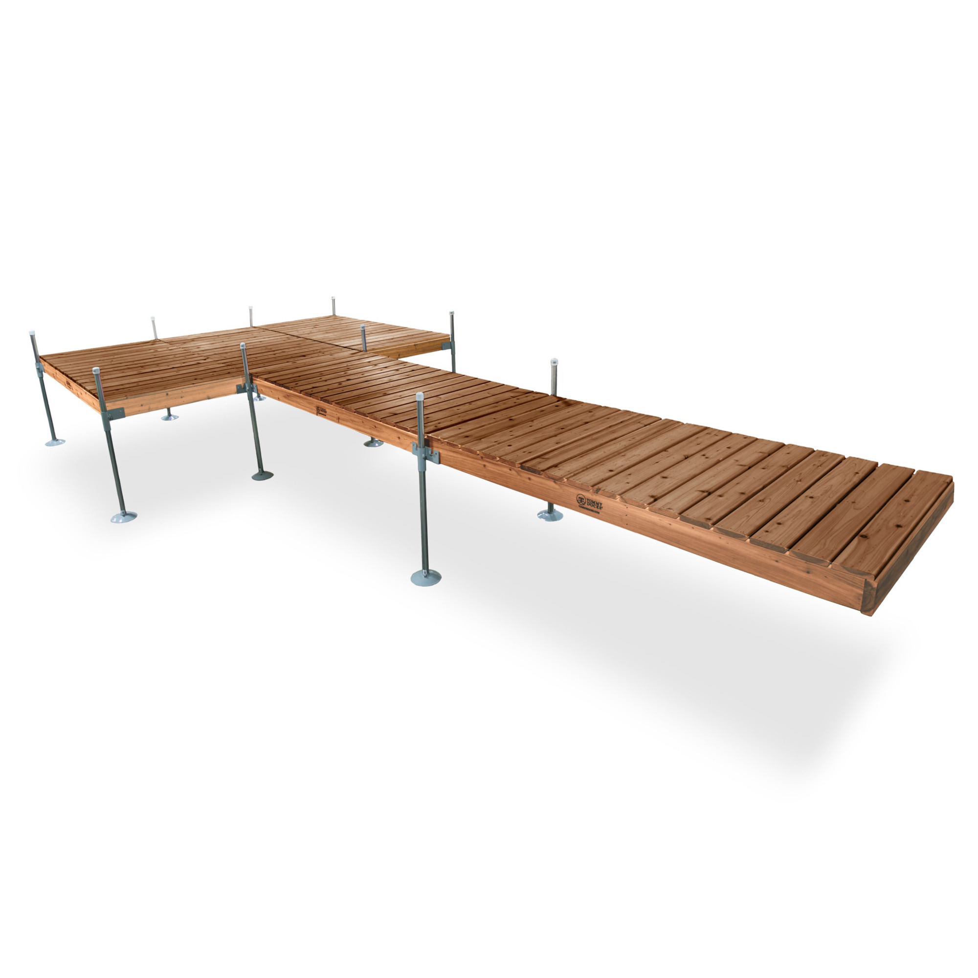 Tommy Docks Cedar Dock with Platform - 24ft., 8ft. x 12ft., Corrosion-Resistant Hardware, Model# TDL-40036